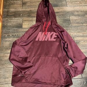 NIKE Therma Dri-Fit Training Pullover Hoodie - Burgundy Red sz XXL